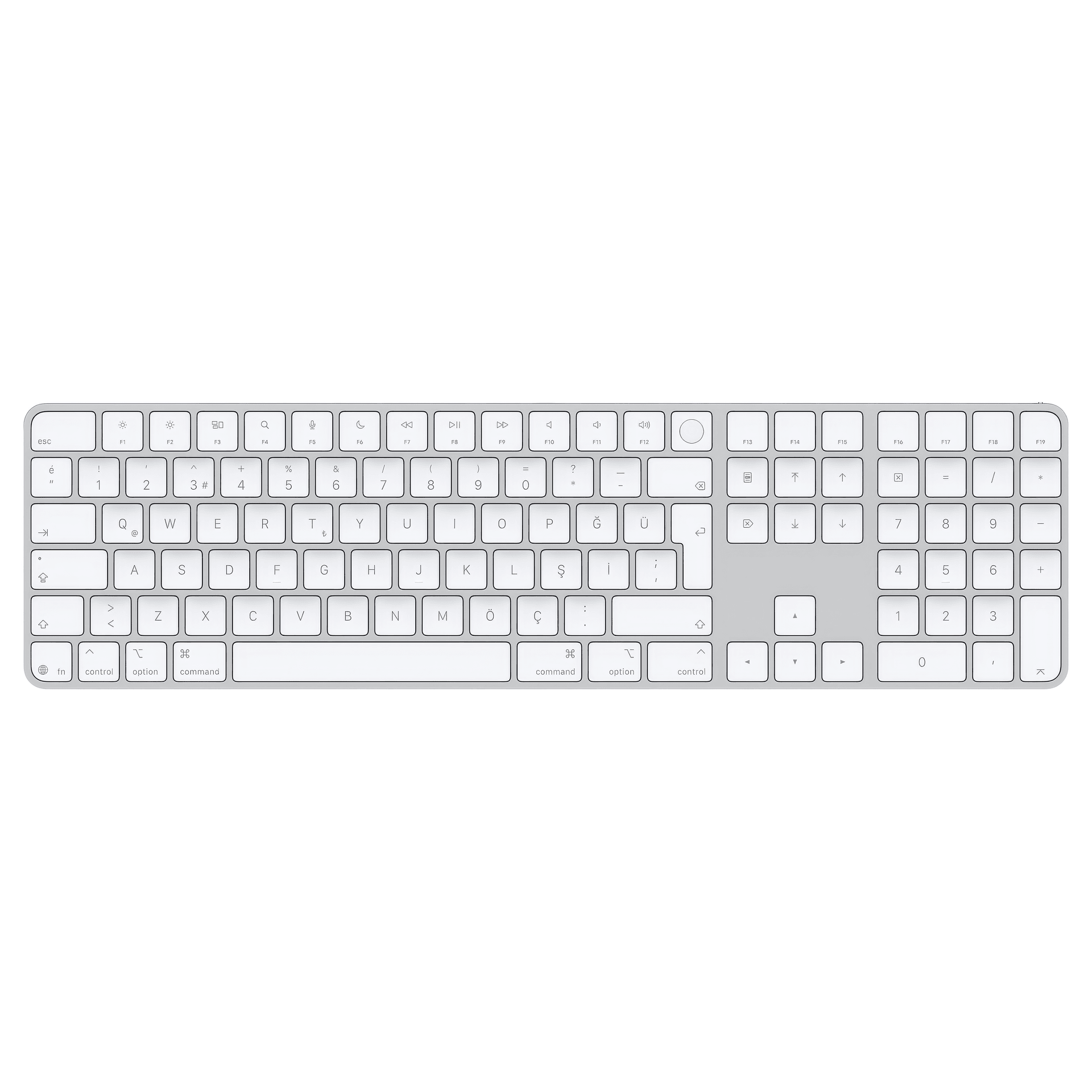 Apple Magic Keyboard Touch ID ve Sayısal Tuş Takımlı - Beyaz