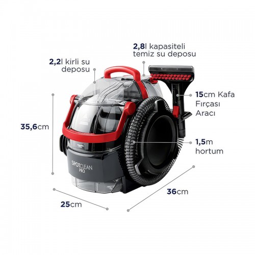 Bissell SpotClean Pro Halı ve Koltuk Yıkama Leke ve Çıkarma Makinesi
