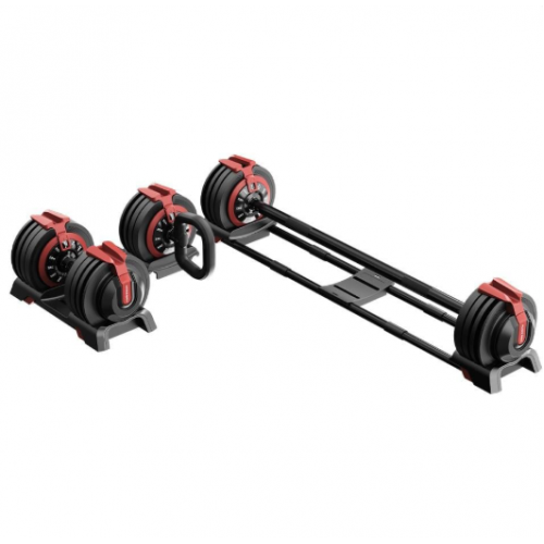 KingSmith Mekanik Ayarlı 24KG Dambıl, Kettlebell, Halter Seti (3ü1 Arada)