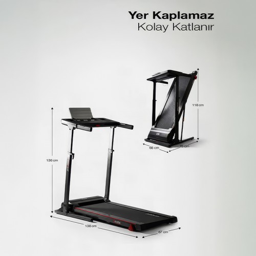 Proforce Lento Masajlı ve Katlanabilir Akıllı Koşu Bandı