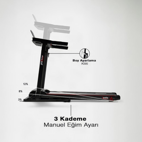 Proforce Lento Masajlı ve Katlanabilir Akıllı Koşu Bandı