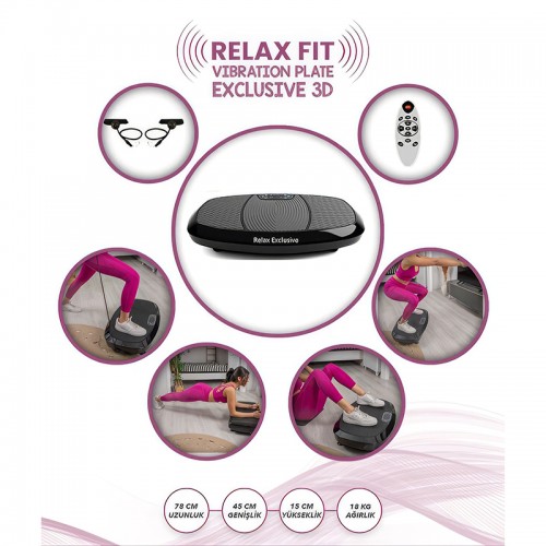 Relax Exclusive 3D Vibration Plate Hoparlörlü Titreşimli Spor Fitness Egzersiz Aleti Cihazı